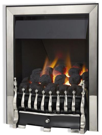 Global Fires Arana Plus Gas Fire - close silver