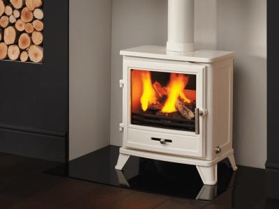 Bassington Eco Stove in White Enamal