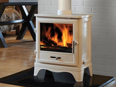 Bassington Eco - Skirted Stove In Warm White Enamel