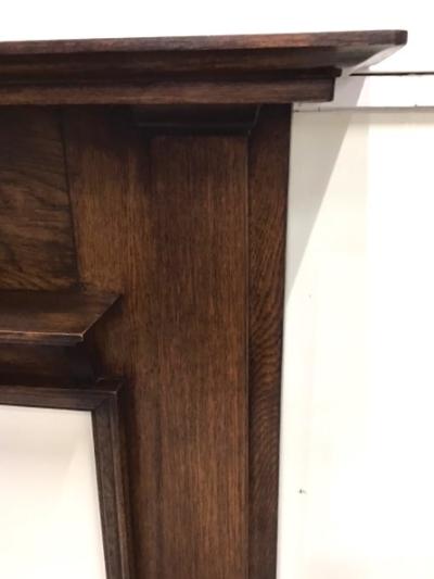 Original antique oak surround - shelf end