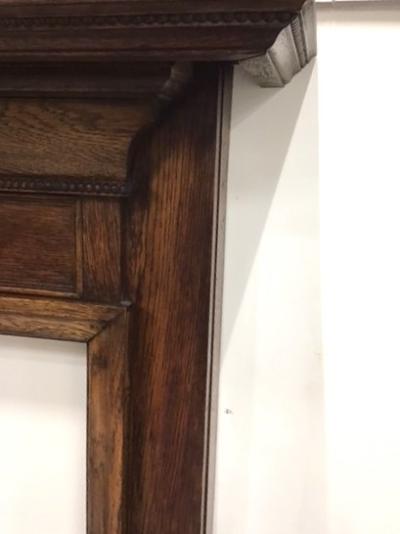 Original Antique Oak Surround - shelf corner end