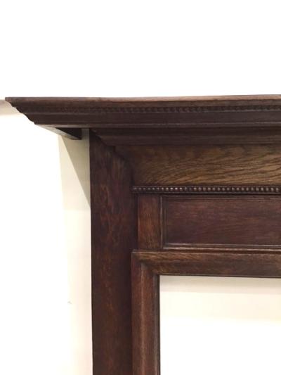 Original Antique Oak Surround - shelf end